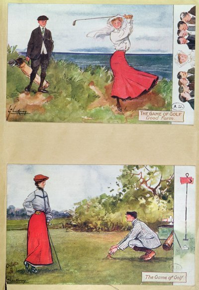 Postcards depicting the game of golf, early 20th century by Lance Thackeray